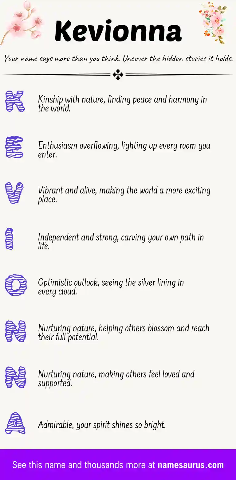 Acrostic poem about Kevionna.