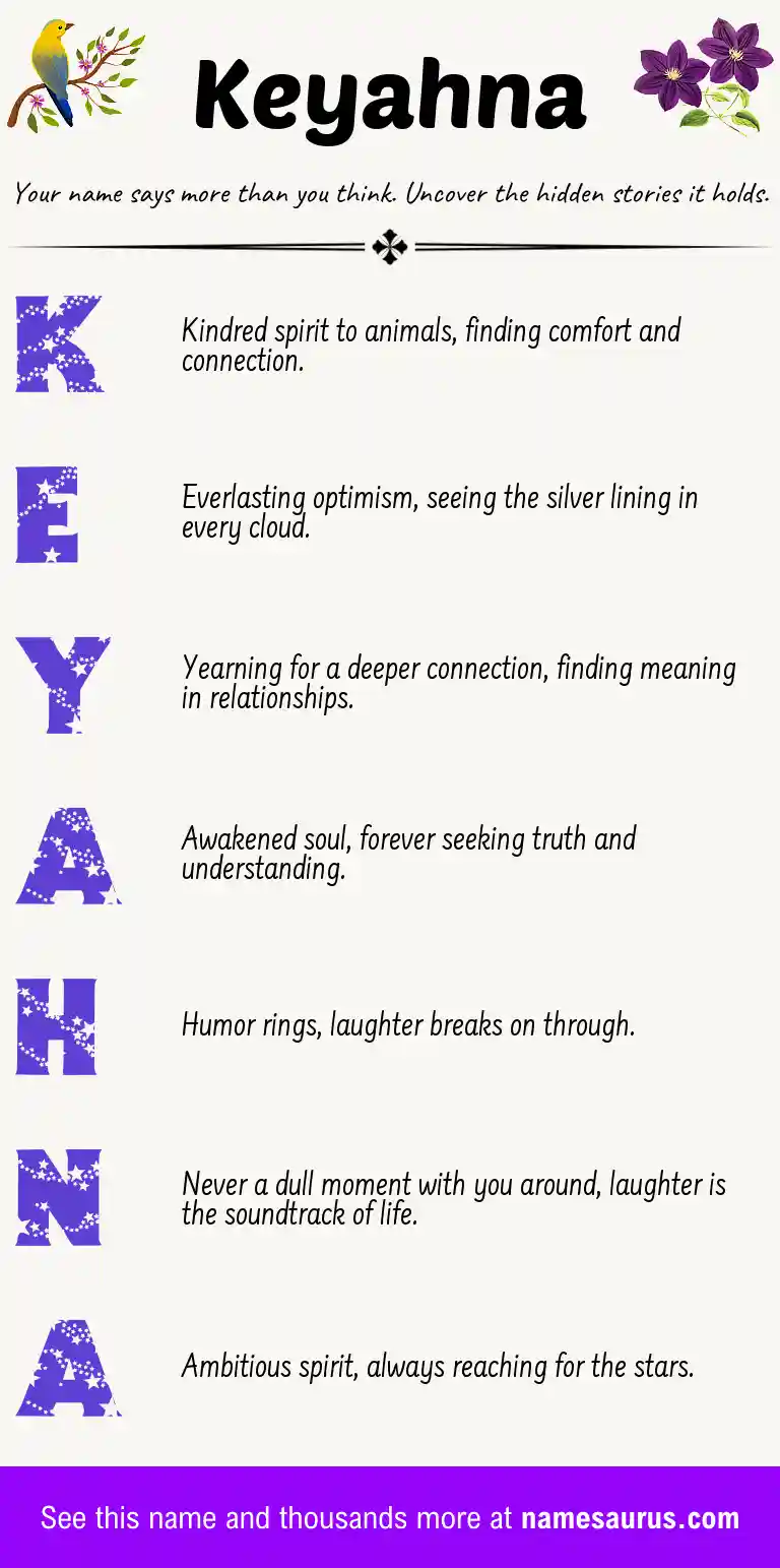 Acrostic poem about Keyahna.