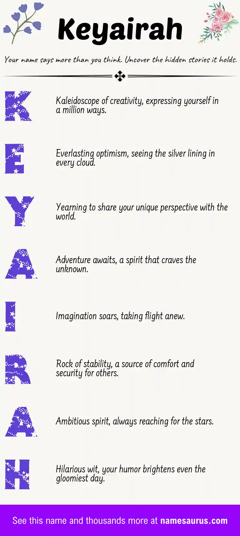 Acrostic poem about Keyairah.