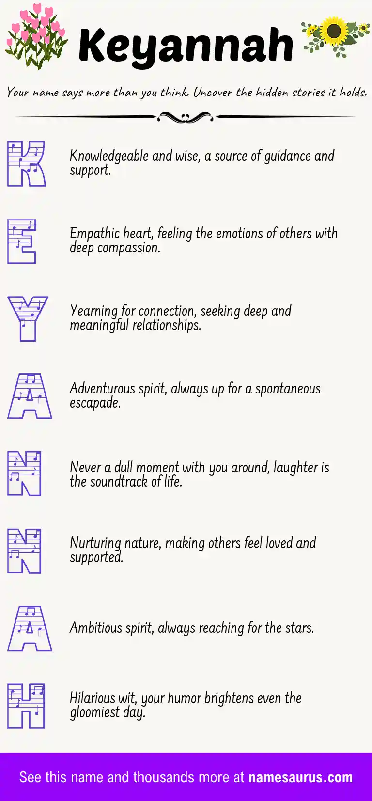 Acrostic poem about Keyannah.
