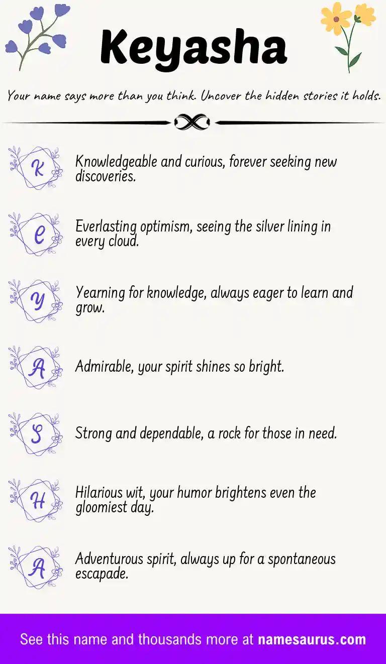 Acrostic poem about Keyasha.