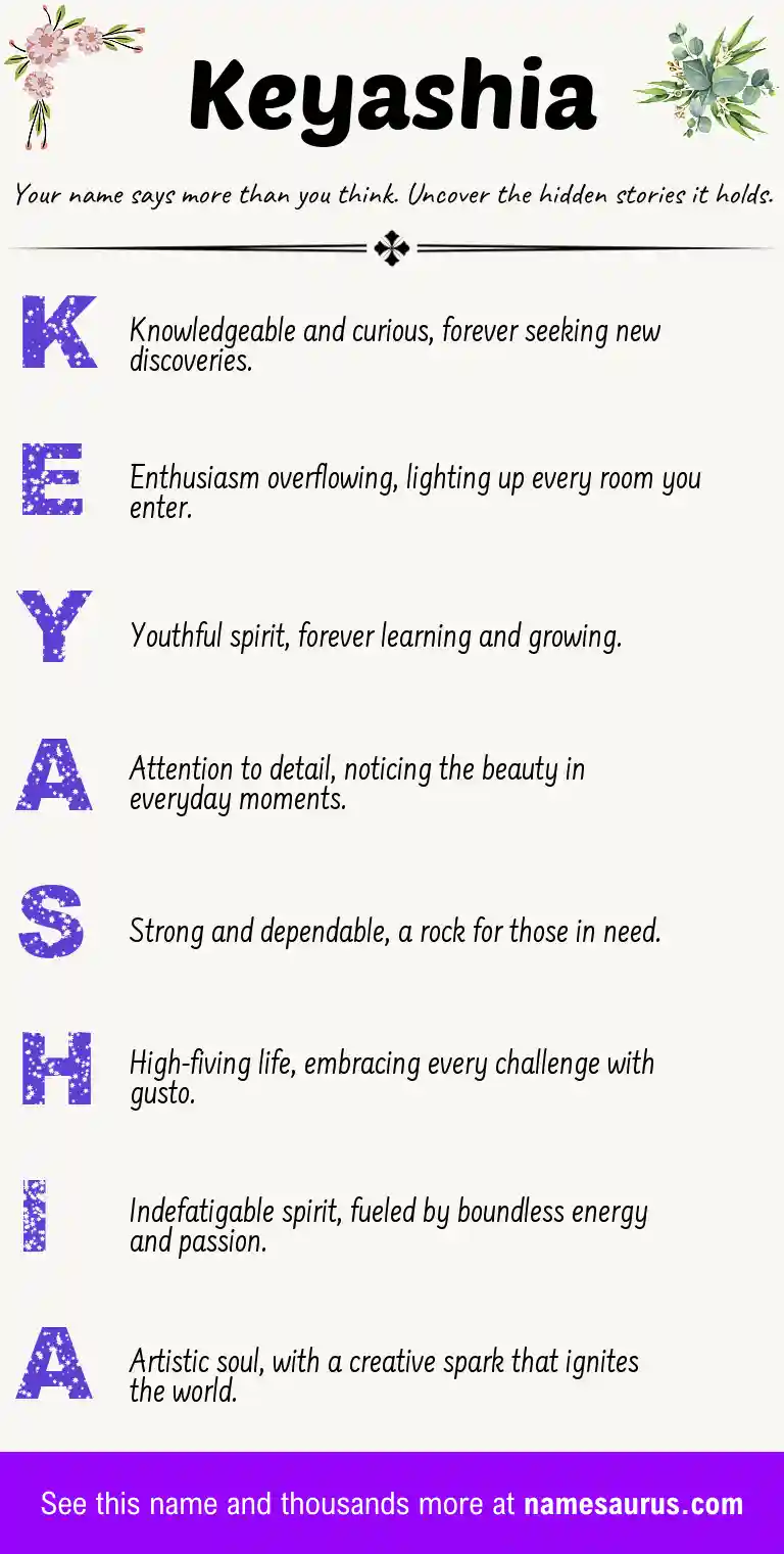 Acrostic poem about Keyashia.