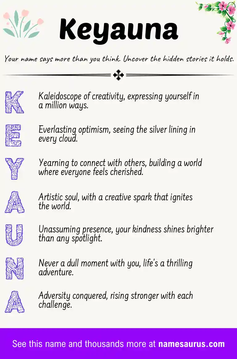 Acrostic poem about Keyauna.
