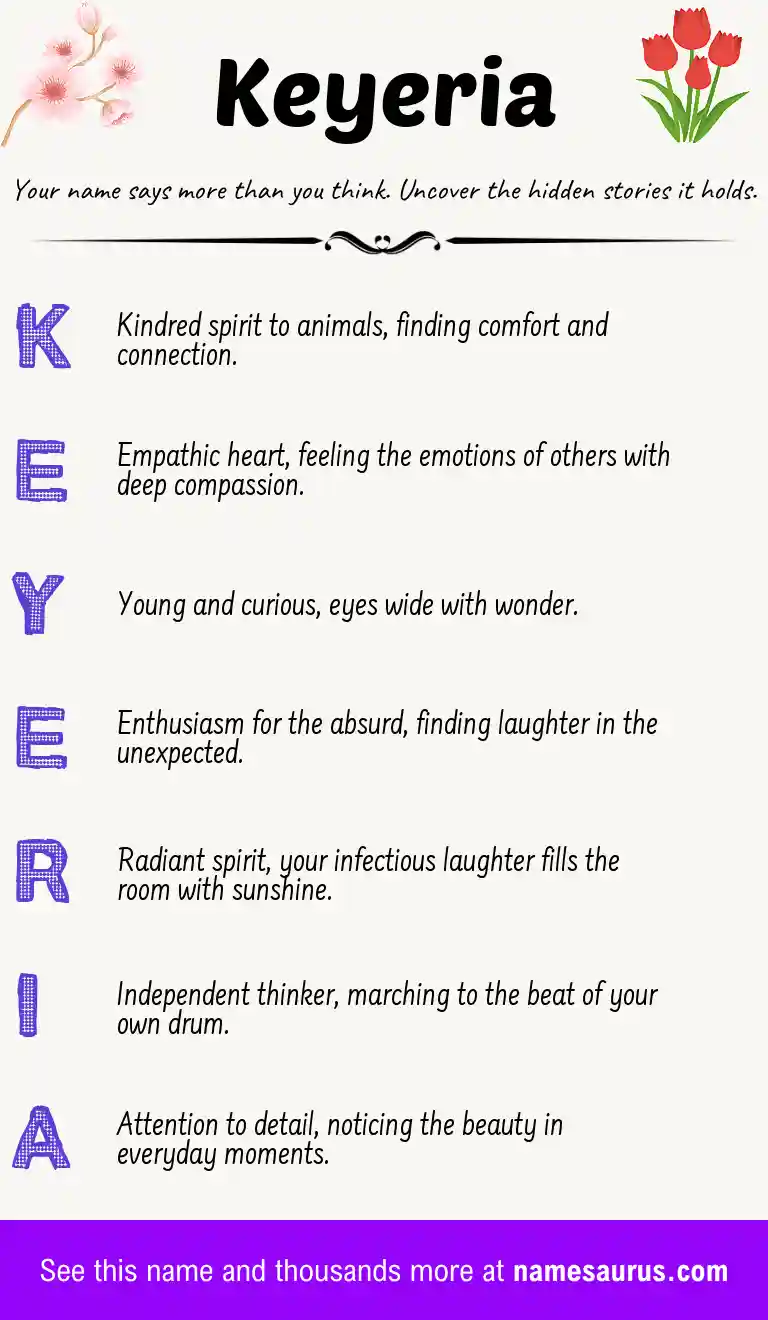 Acrostic poem about Keyeria.