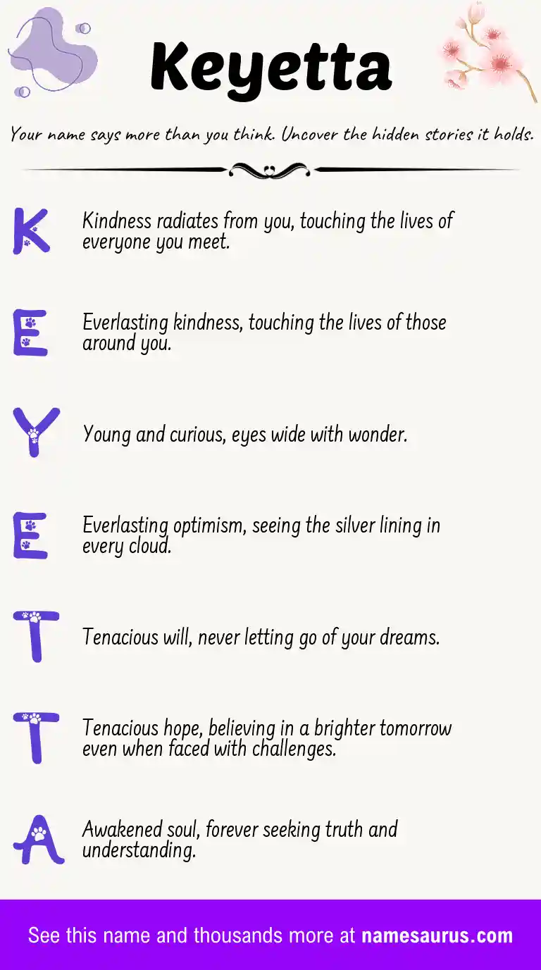 Acrostic poem about Keyetta.