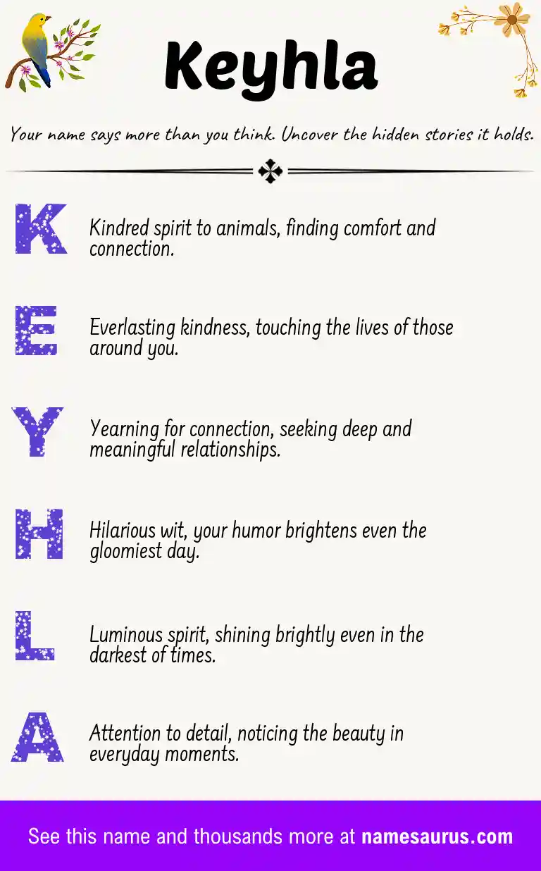 Acrostic poem about Keyhla.