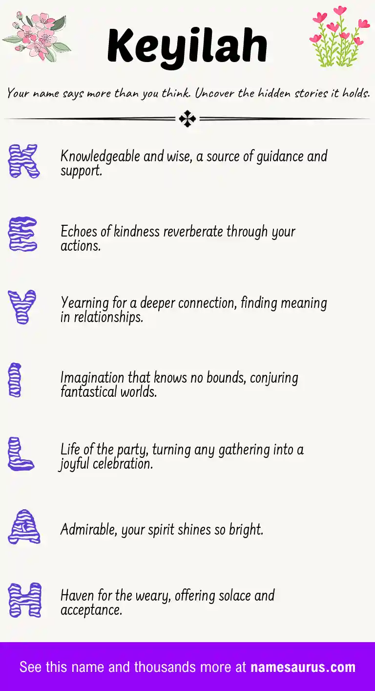 Acrostic poem about Keyilah.