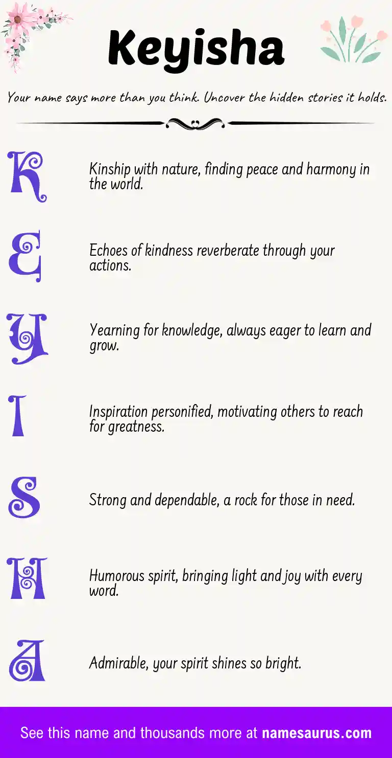 Acrostic poem about Keyisha.