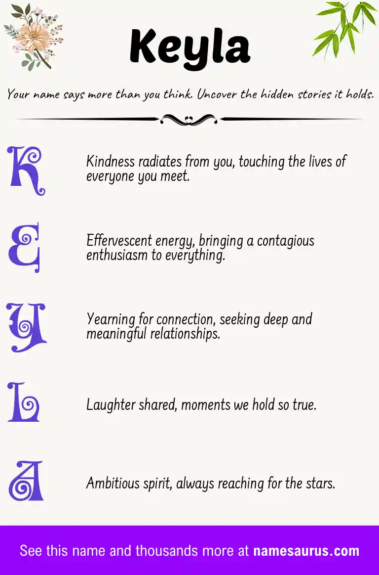 Acrostic poem about Keyla.