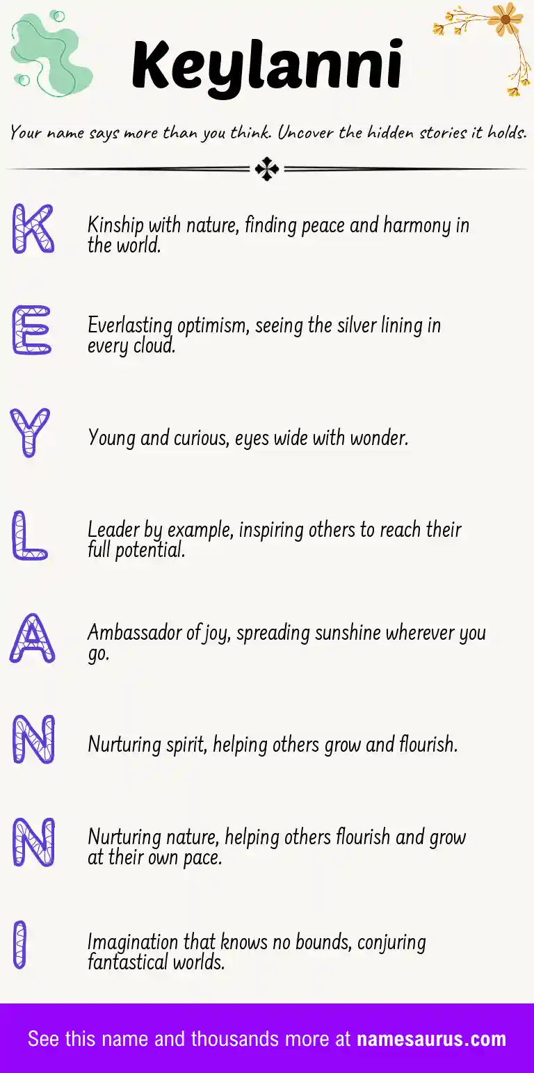 Acrostic poem about Keylanni.