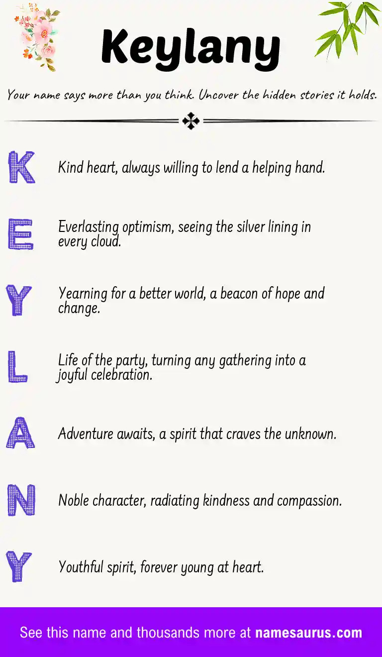 Acrostic poem about Keylany.