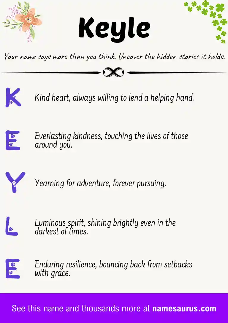 Acrostic poem about Keyle.