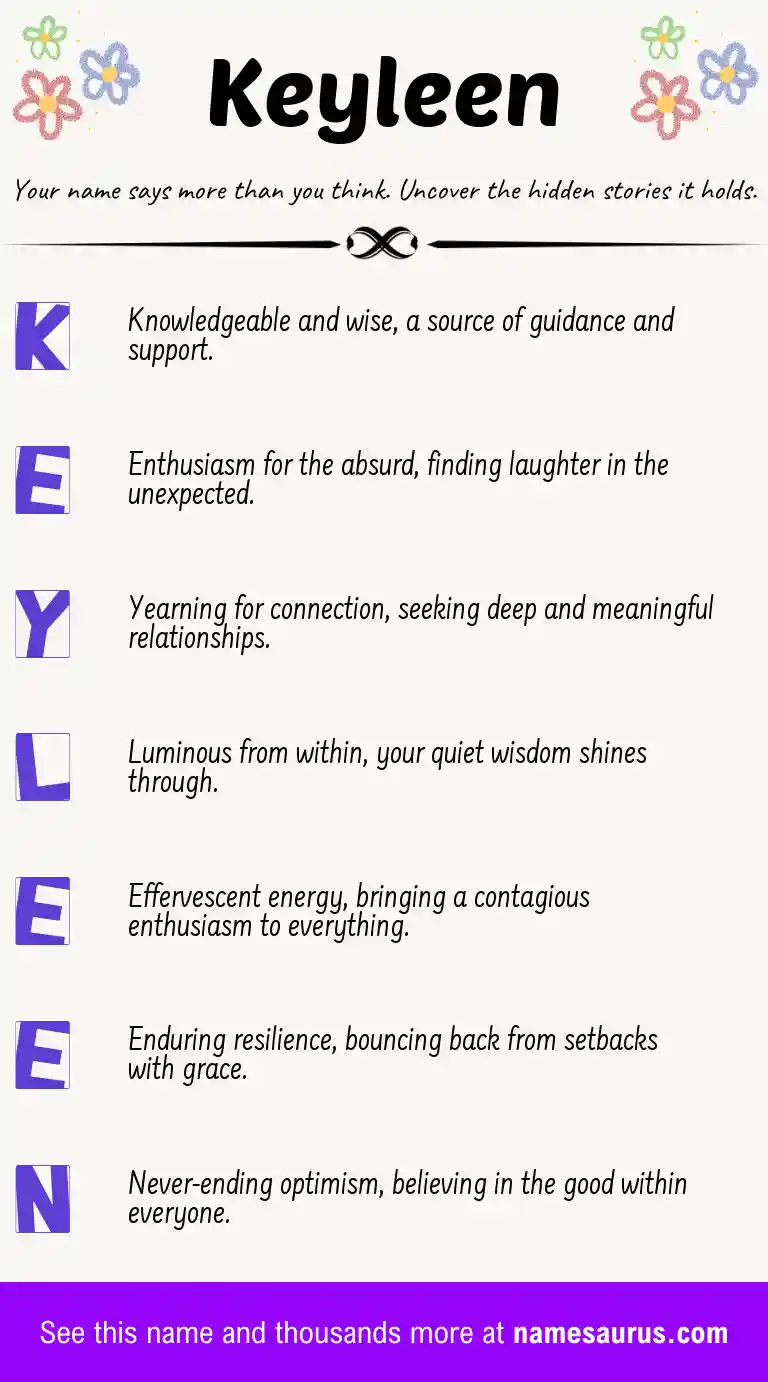 Acrostic poem about Keyleen.
