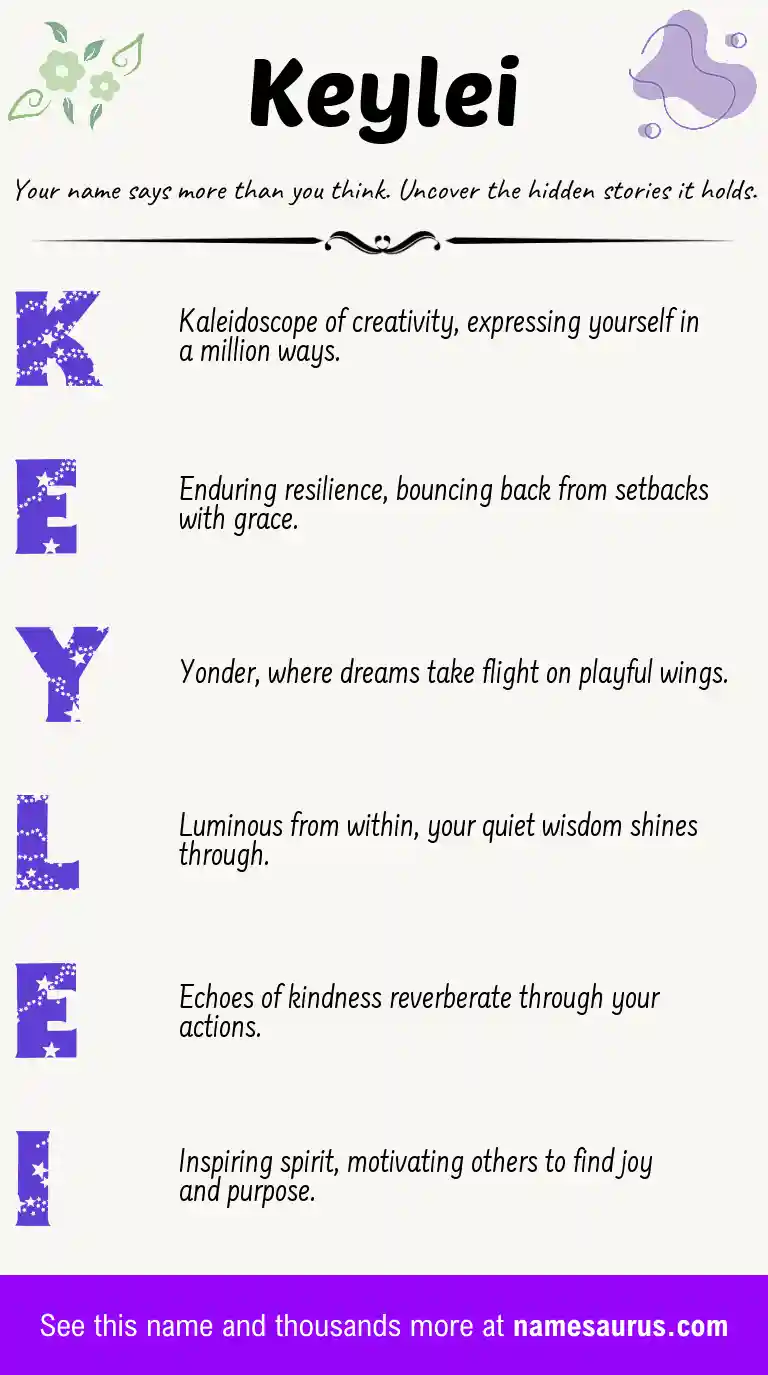 Acrostic poem about Keylei.