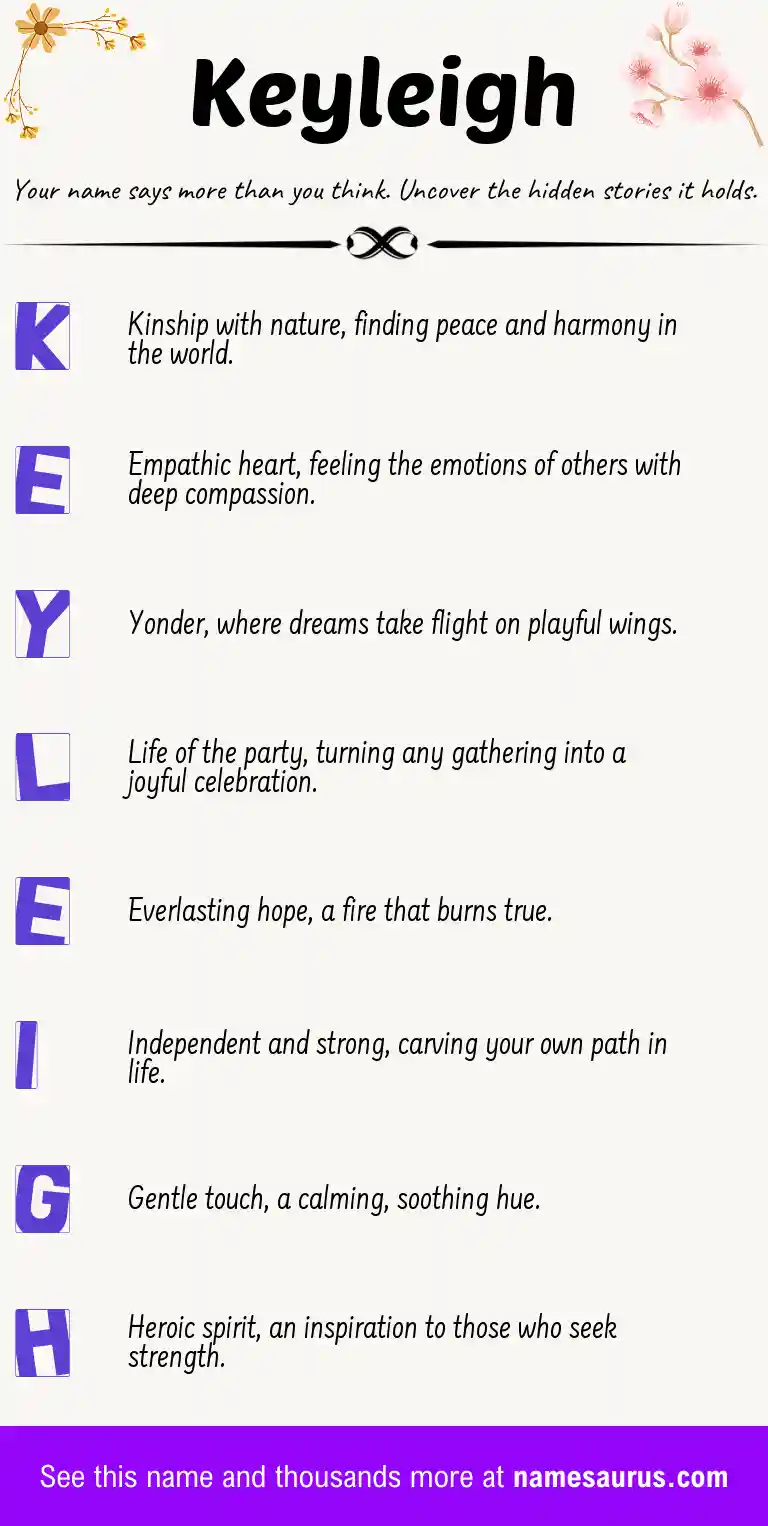 Acrostic poem about Keyleigh.