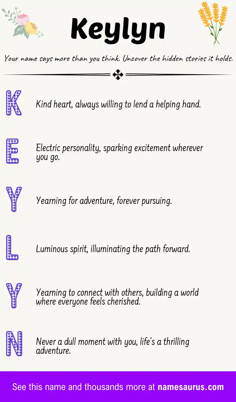 Acrostic poem about Keylyn.