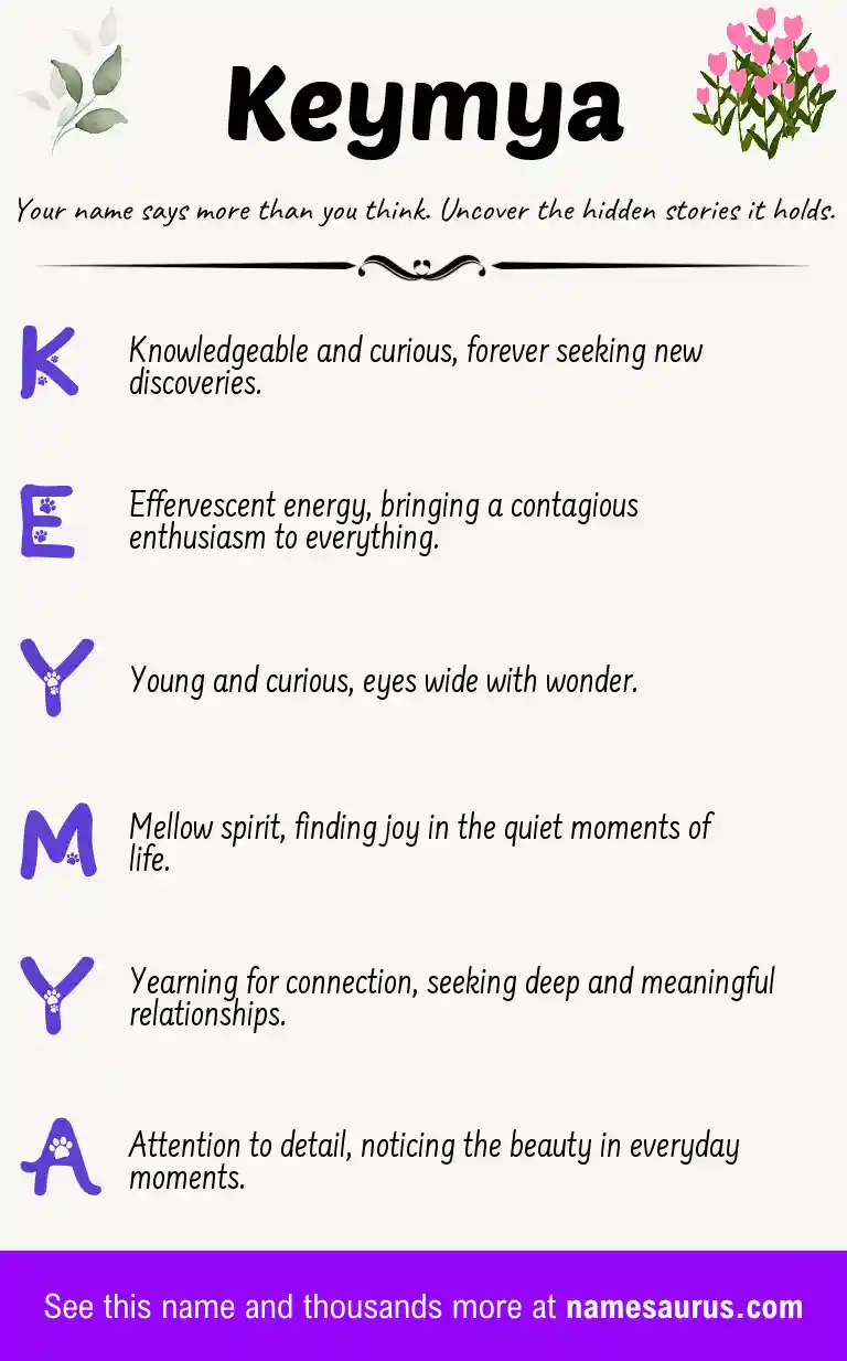 Acrostic poem about Keymya.