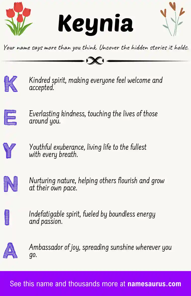 Acrostic poem about Keynia.