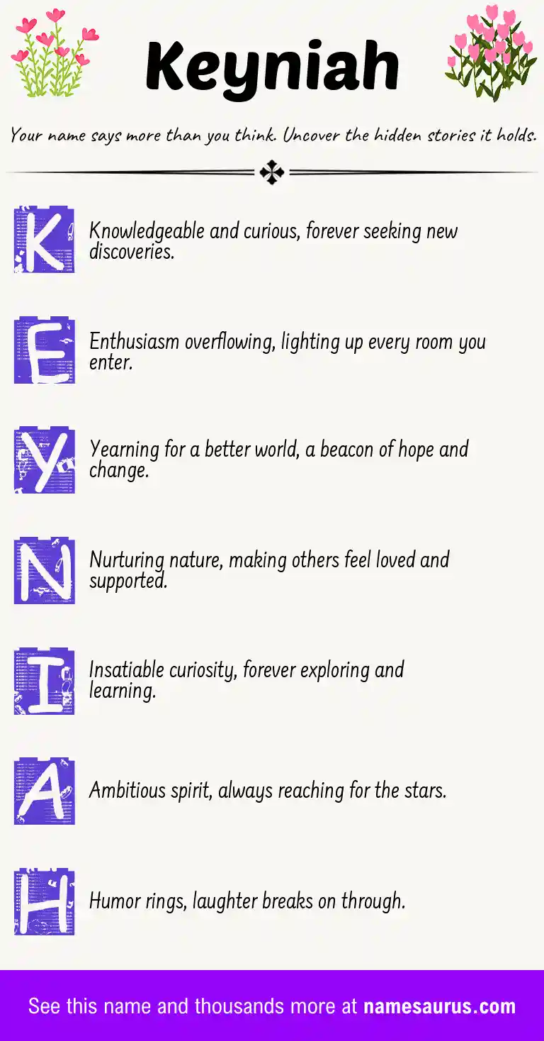 Acrostic poem about Keyniah.
