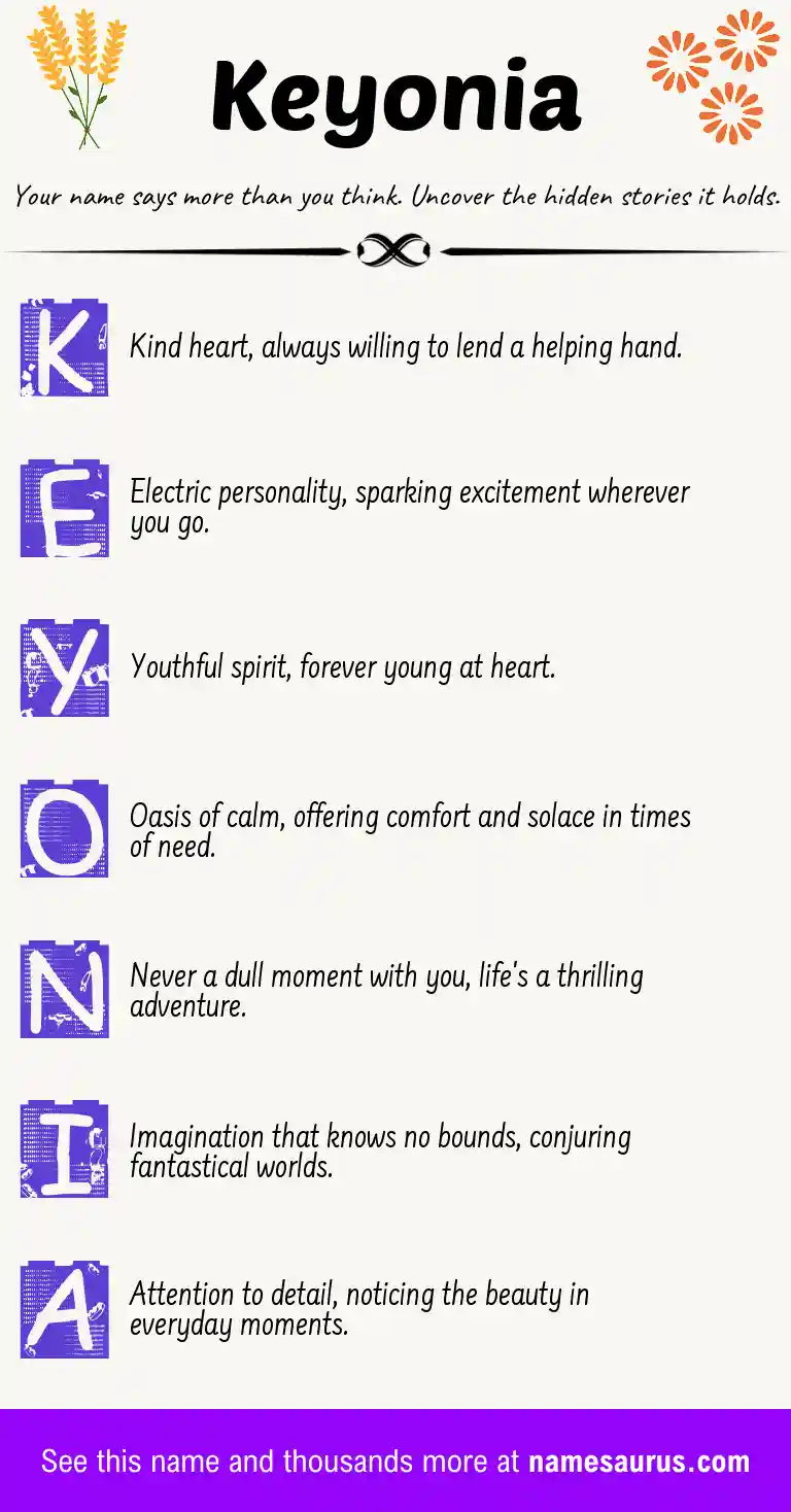 Acrostic poem about Keyonia.