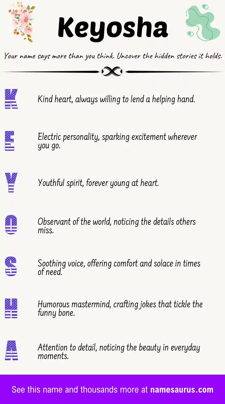 Acrostic poem about Keyosha.