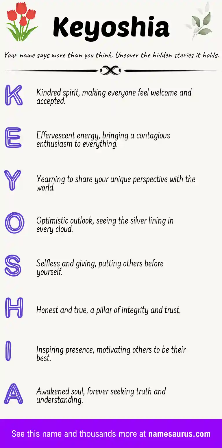 Acrostic poem about Keyoshia.