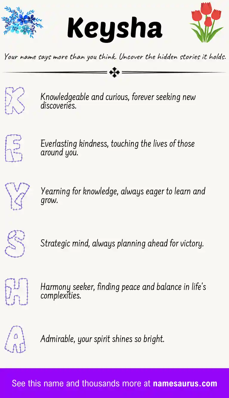Acrostic poem about Keysha.