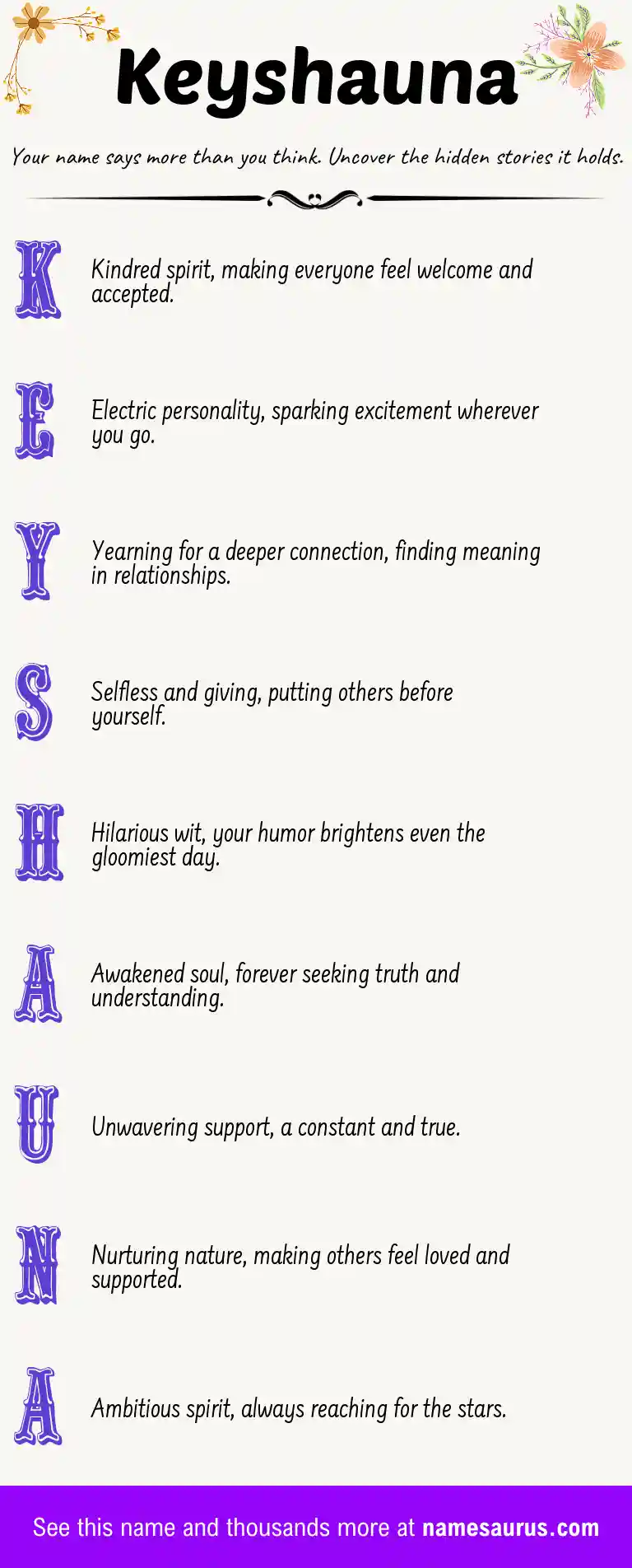 Acrostic poem about Keyshauna.