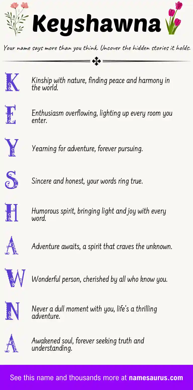 Acrostic poem about Keyshawna.