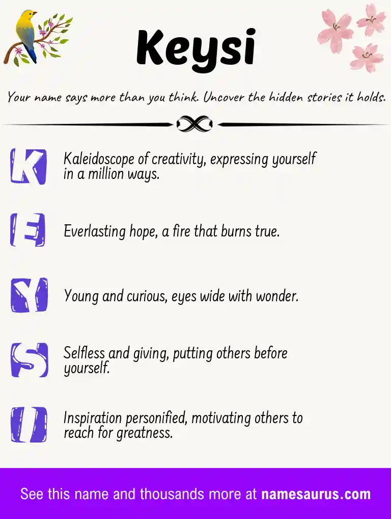 Acrostic poem about Keysi.
