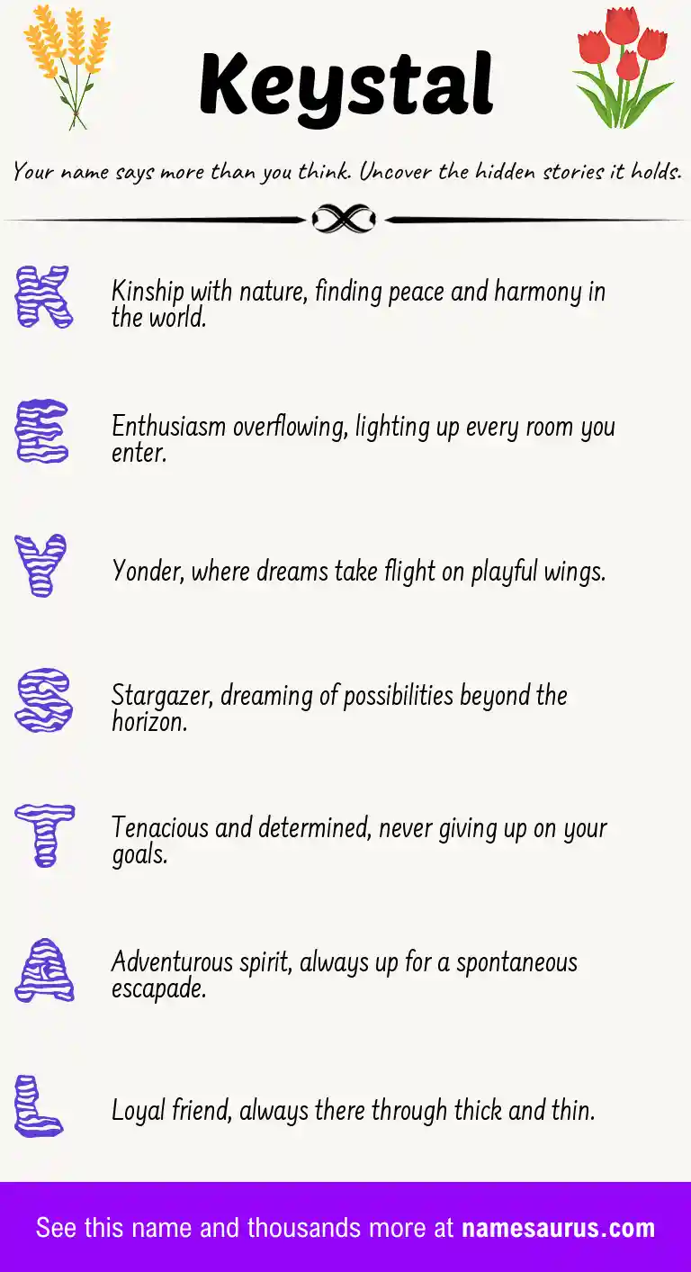 Acrostic poem about Keystal.