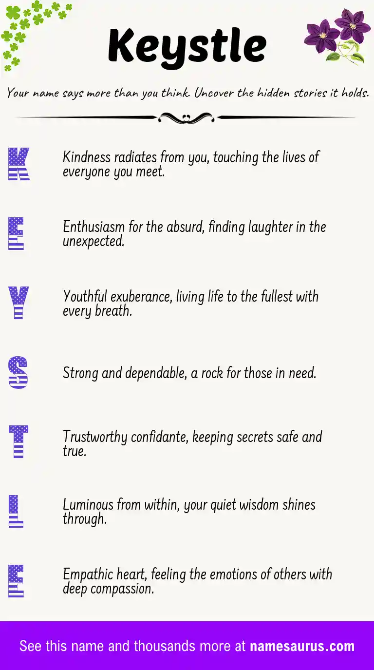 Acrostic poem about Keystle.