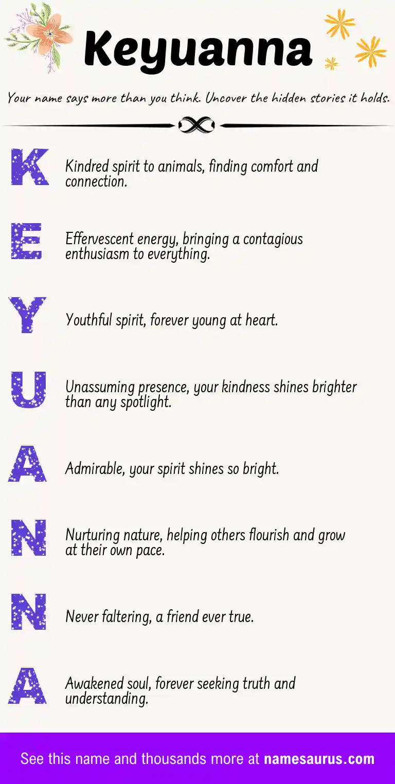 Acrostic poem about Keyuanna.
