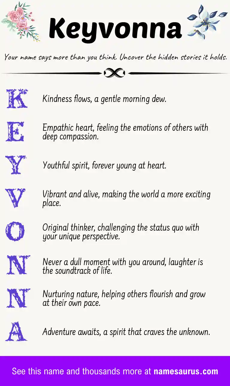 Acrostic poem about Keyvonna.