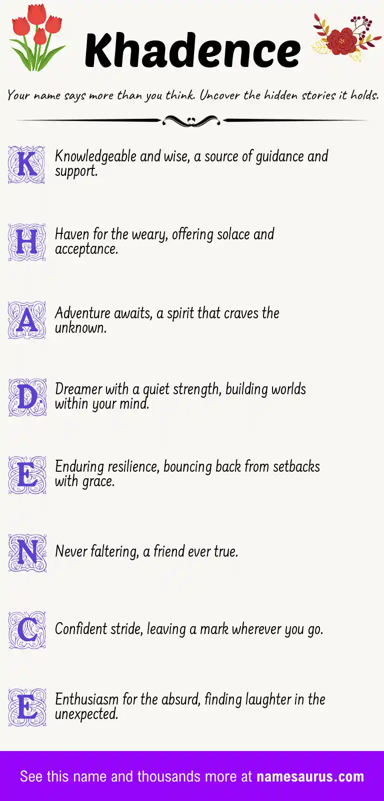 Acrostic poem about Khadence.