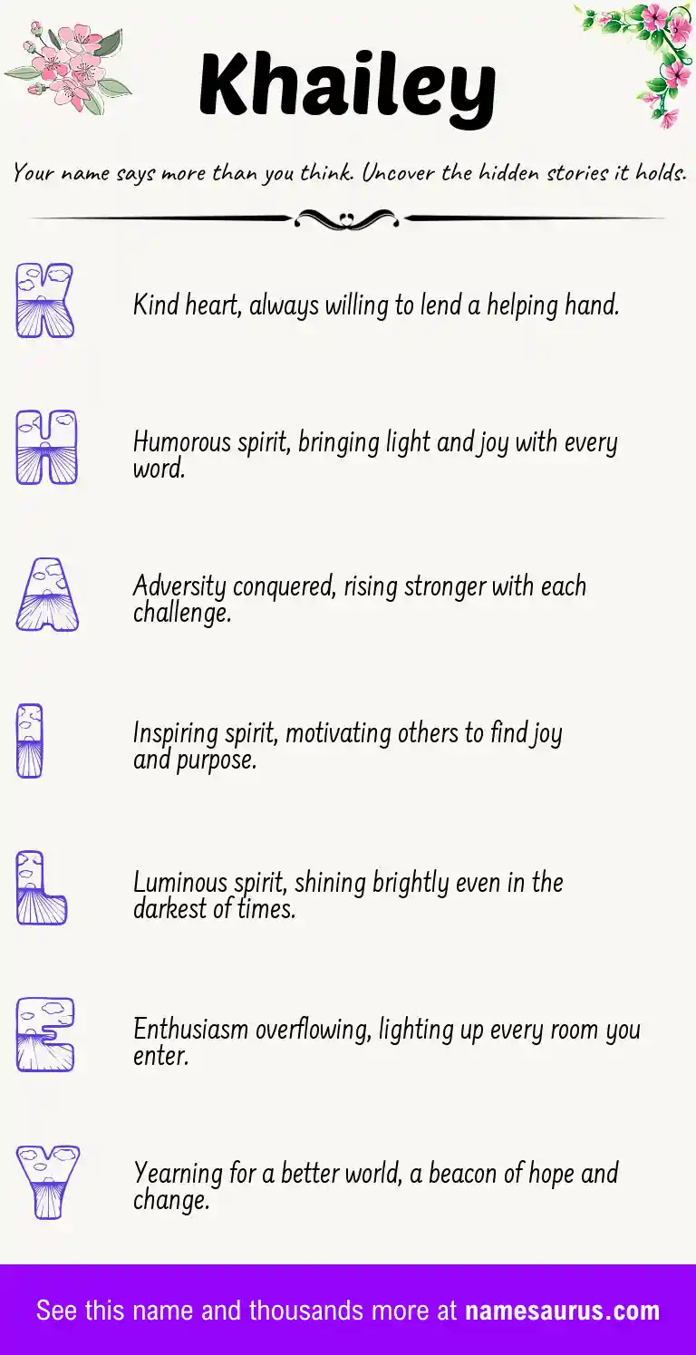 Acrostic poem about Khailey.