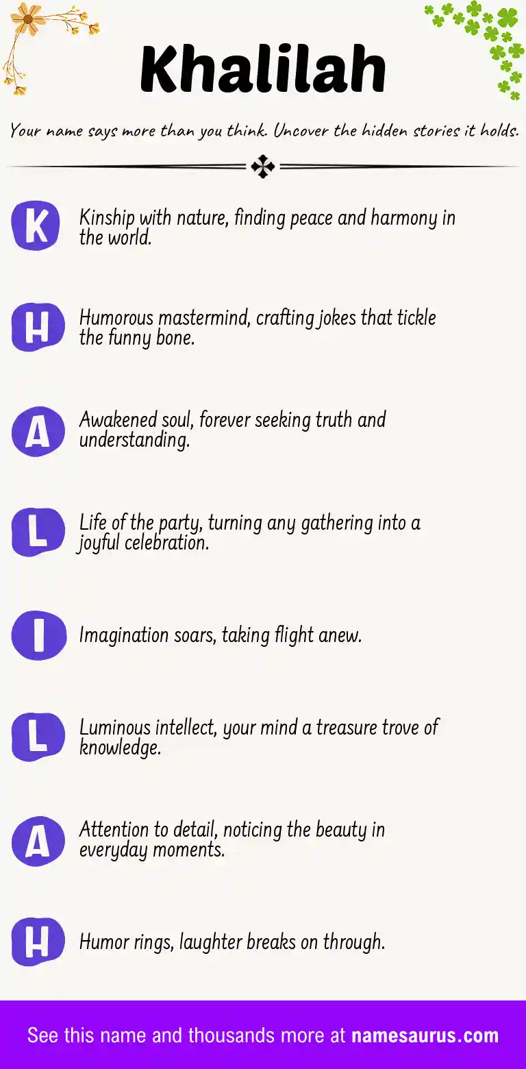 Acrostic poem about Khalilah.