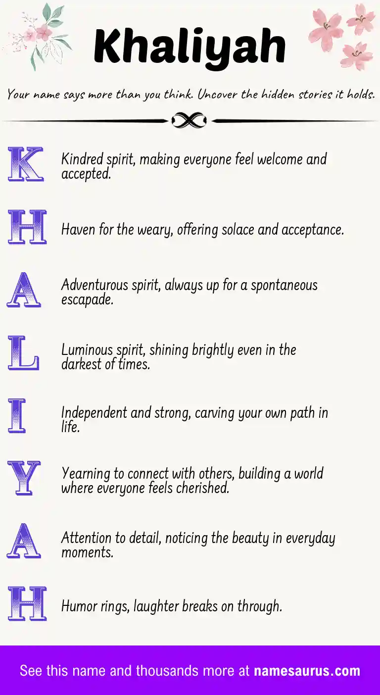 Acrostic poem about Khaliyah.