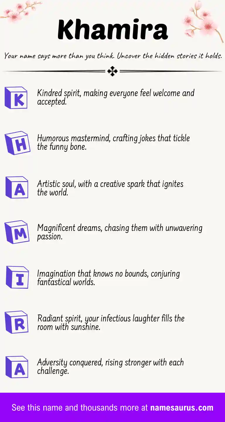 Acrostic poem about Khamira.