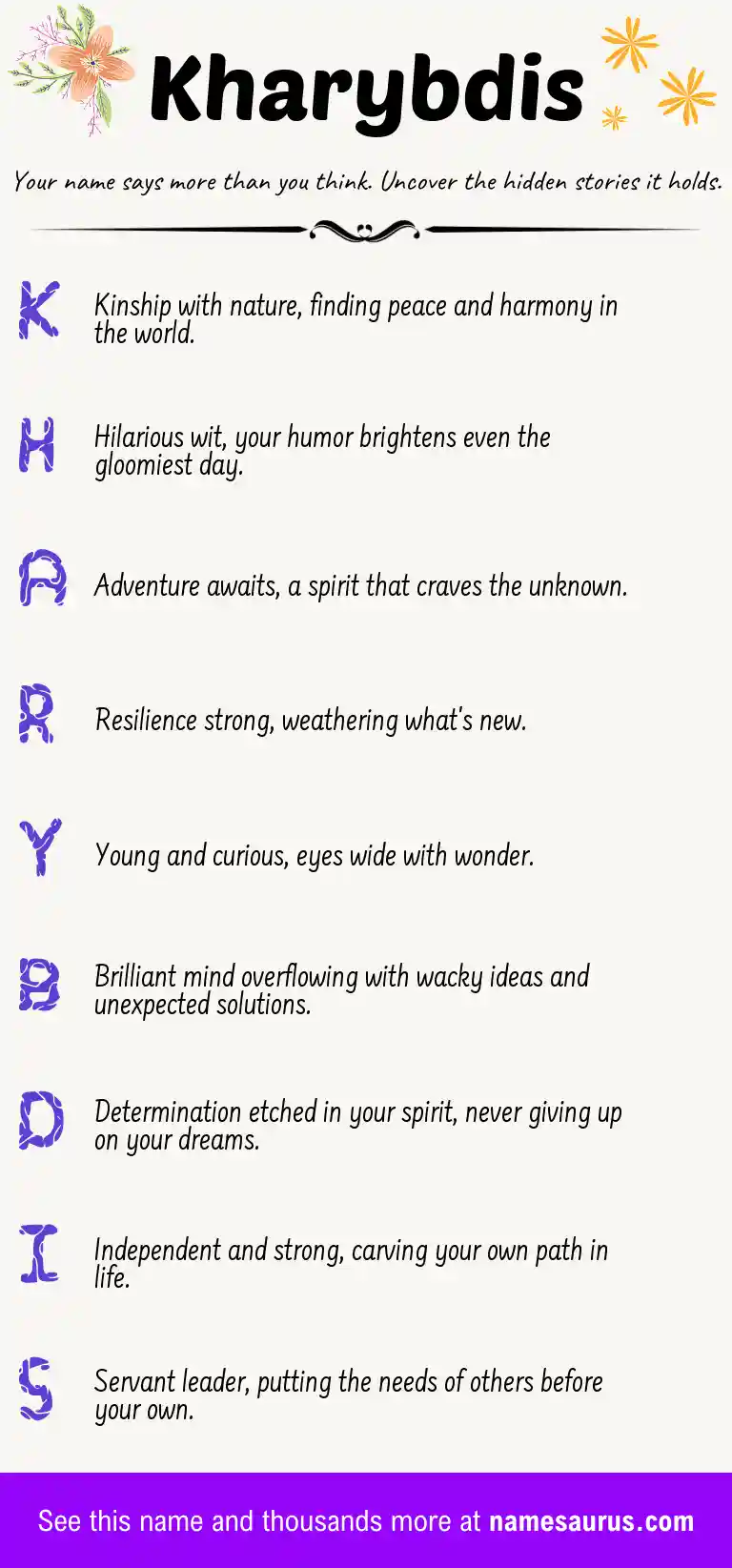 Acrostic poem about Kharybdis.
