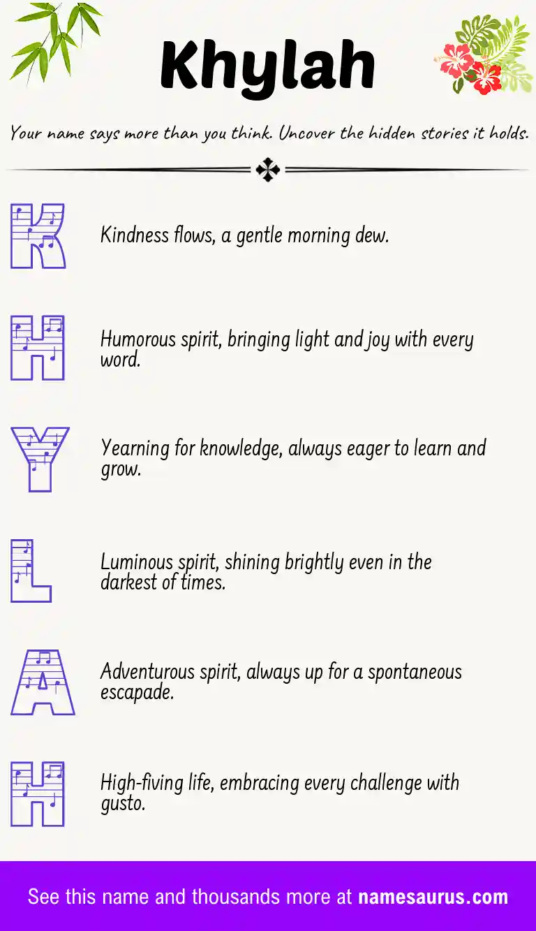 Acrostic poem about Khylah.