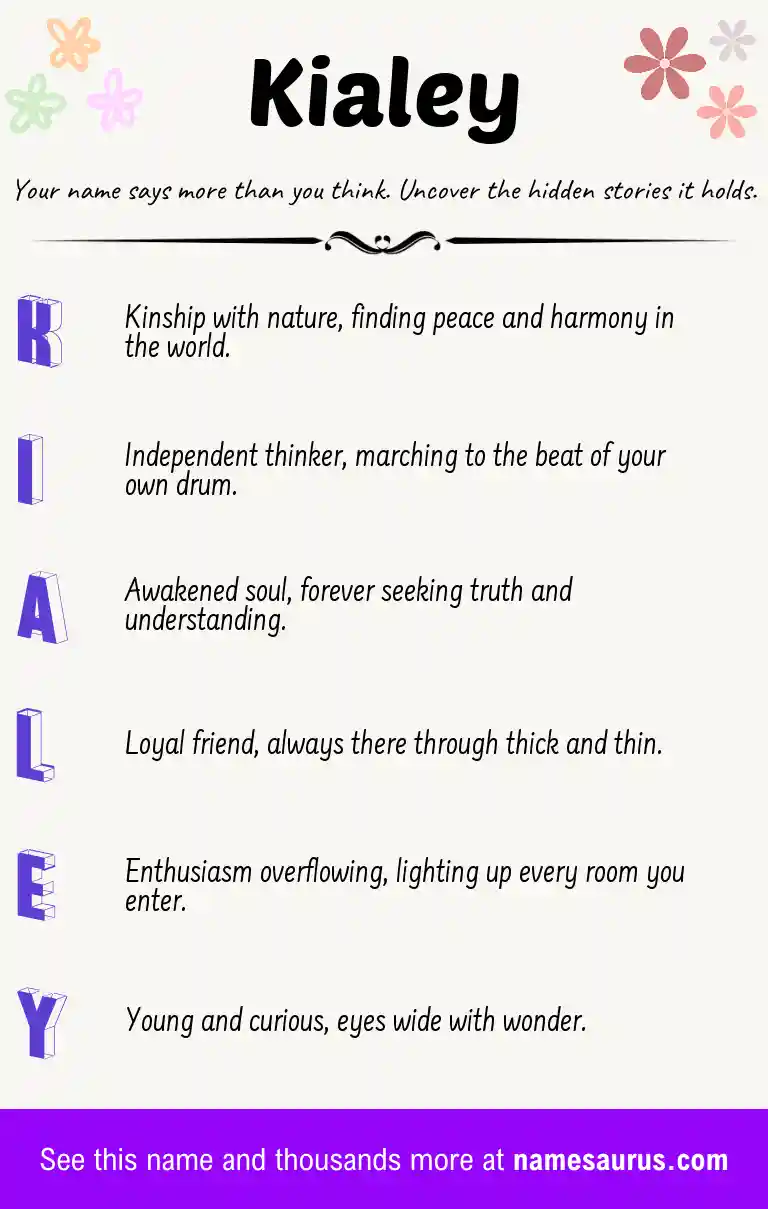 Acrostic poem about Kialey.