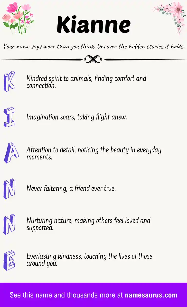 Acrostic poem about Kianne.