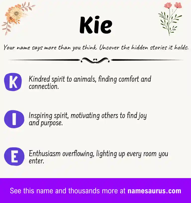 Acrostic poem about Kie.