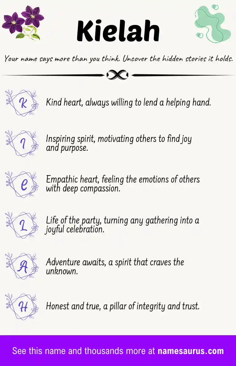 Acrostic poem about Kielah.