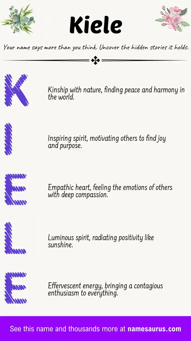 Acrostic poem about Kiele.
