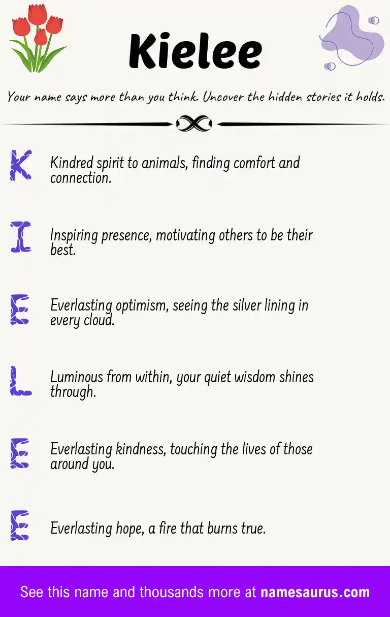 Acrostic poem about Kielee.