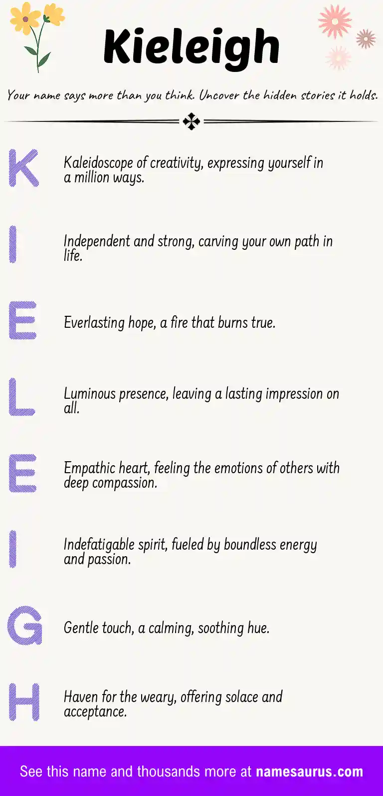 Acrostic poem about Kieleigh.
