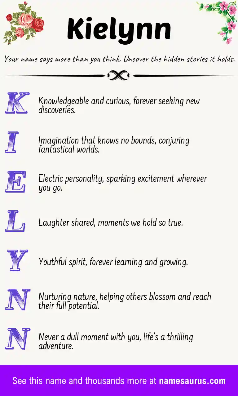 Acrostic poem about Kielynn.