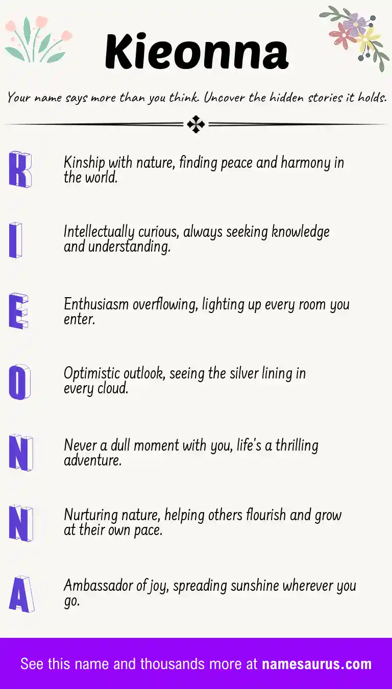 Acrostic poem about Kieonna.